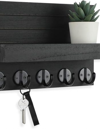 Llavero Lwenki para pared, soporte decorativo para llaves y correo con estante
