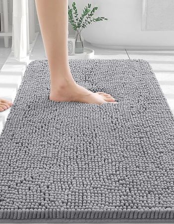 Alfombras de baño de felpilla extrasuaves y absorbentes, de secado rápido, lavables a máquina