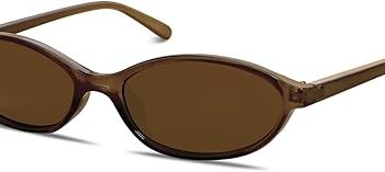 Lentes de sol ovalados retro para mujer, elegantes ojos de gato de los años 90